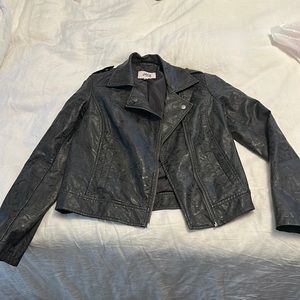 Jack by BB Dakota vegan leather jacket charcoal